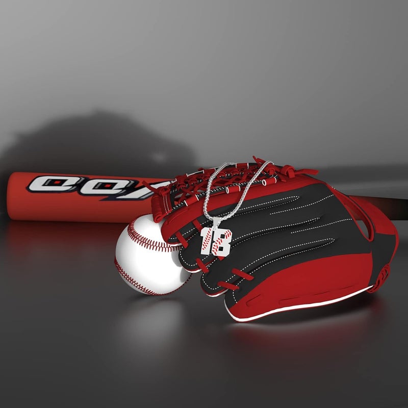 Wikavanli Personalized Baseball Jersey Number 00-99 Necklace - Stainless Steel Baseball Chain Pendant Necklace - Team Jewelry Gift for Boys, Girls, Men, Women - Image 5